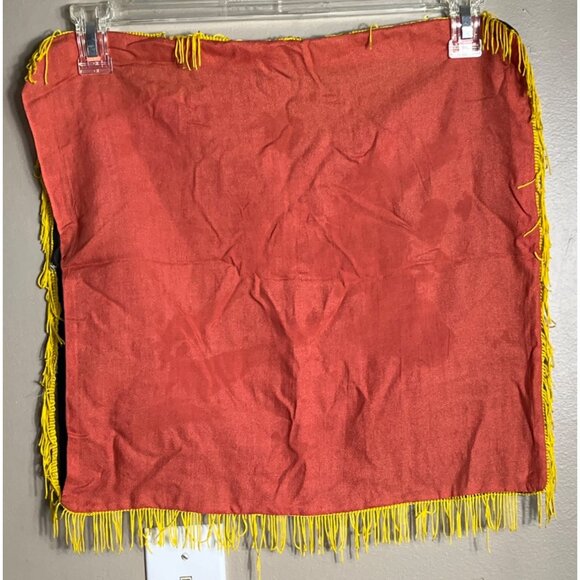 Cyprus Tapestry Pillow Cover 17" Velvet Fringe Black Travel Souvenir Wall Decor - Picture 8 of 8